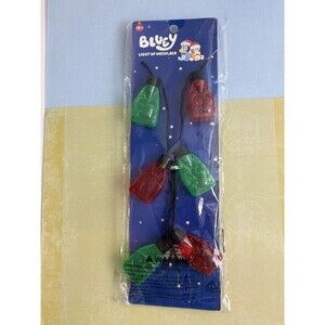 Bluey Light Up Necklace Christmas Lights Up Bingo Santa Heeler New Holiday